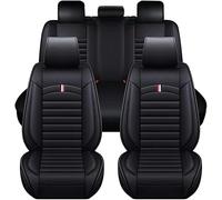 Ensemble Complet Housses Siège Voiture pour Citroen Nemo (2008+), Housses de Siège Avant et Arrière de Voiture en Cuir Imperméable Antidérapant,Black