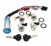 Ensemble Complet Interrupteur D'ALLUMAGE Cylindre DE Serrure DE Porte pour 2 CLÉS pour Citroën BERLINGO XSARA Picasso 1999-2005 pour Partner 1996-2008 9170G3 252522 Serrure de Porte Automobile