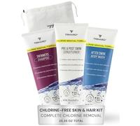Ensemble complet pour éliminer le chlore par TRIHARD | Shampooing, après-shampooing, gel douche et lotion | Soin ultime avant et après la natation