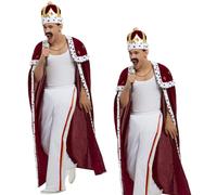 Ensemble Complet Queen Mens Freddie Mercury Smiffys Rouge Polyester 1980s