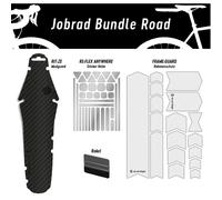 Riesel Design ® Jobrad Bundle Road Garde-Boue arrière pour vélo de Course & Film de Protection de Cadre et Autocollants réfléchissants en kit pour Toutes Les Tailles de vélo (Road)