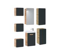Ensemble complet salle de bain meuble vasque 40 cm + 6 éléments - Archipel Cosmos