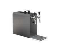 Ensemble complet sous le comptoir - Tireuse a biere, Machine a biere, Pompe à bière, Distributeur biere, Appareil a biere - refroidisseur à sec STREAM 50K avec pompe, 2 robinets, 55 l/h, BLACK EDITION