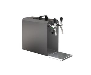 Ensemble complet sous le comptoir - Tireuse a biere, Machine a biere, Pompe à bière, Distributeur biere, Appareil a biere - refroidisseur à sec STREAM 50K avec pompe, 2 robinets, 55 l/h, BLACK EDITION