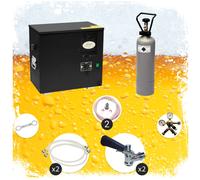 Ensemble complet Tireuse a biere - AS-40 machine a biere, sous le comptoir, pompe a biere 2 lignes, 40 litres/h, professionnelle, Green Line Adaptateur 5 litres, Type S