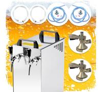 Ensemble complet Tireuse a biere avec pompe à membrane Kontakt 40/K machine a biere, pompe a biere 2 lignes, 50 litres/h, professionnelle (Keg:Type D, Keg:Type D)