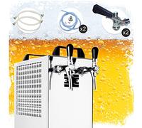 Ensemble complet Tireuse a biere avec pompe à membrane Kontakt 40/K machine a biere, pompe a biere 2 lignes, 50 litres/h, professionnelle (Keg 2: Type S, Keg: KeyKeg)
