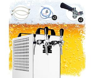Ensemble complet Tireuse a biere avec pompe à membrane Kontakt 40/K machine a biere, pompe a biere 2 lignes, 50 litres/h, professionnelle, tête de robinet - Type M, Type M