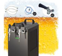 Ensemble complet - Tireuse a biere avec pompe à membrane - STREAM 80K machine a biere, pompe a biere 2 lignes, 90 litres/h, professionnelle Type S, Adaptateur 5 litres