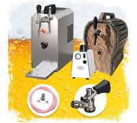 Ensemble complet - Tireuse a biere - JET 30 machine a biere, pompe a biere 1 ligne, 35 litres/h, refroidisseur à flux avec tonneau en bois Type A