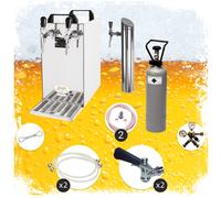 Ensemble complet - Tireuse a biere - Kontakt 40 machine a biere, pompe a biere 2 lignes, 50 litres/h, y compris colonne à bière, Green Line Adaptateur 5 litres, Type M