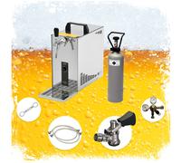 Ensemble complet Tireuse a biere - PYGMY 25 machine a biere, pompe a biere 1 ligne, 35 litres/h, professionnelle, Green Line NC adaptateur