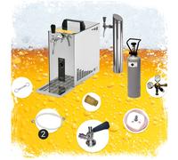 Ensemble complet Tireuse a biere - PYGMY 25 machine a biere, pompe a biere 1 ligne, 35 litres/h, y compris colonne à bière, Green Line Type G