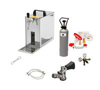 Ensemble complet Tireuse a biere - PYGMY 25 machine pompe a biere pro 1 ligne, 35 litres/h, Green Line, Kit de nettoyage pour tireuse a bière et fût sans