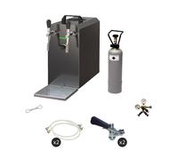Ensemble complet - Tireuse a biere - STREAM 50 machine a biere, pompe a biere 2 lignes, 50 litres/h, professionnelle Adaptateur 5 litres, NC adaptateur