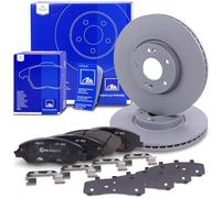 Ensemble composé de 1x Jeu de plaquettes de frein avant, 2x disque de frein ventilé avant 40665348 Compatible avec: HYUNDAI GRAND SANTA FÉ, SANTA FÉ II, SANTA FÉ II Kasten/SUV, SANTA FÉ III