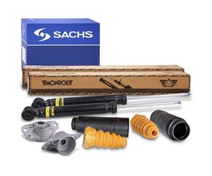 Ensemble composé de 2x amortisseurs +palier de dôme +kit anti-poussière SACHS arrière 40669582 Compatible avec: SKODA SUPERB II, SUPERB II Kombi, VW PASSAT ALLTRACK B7, PASSAT B6, PASSAT B6 Variant