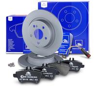Ensemble composé de Disques de frein + plaquettes de frein + contact d'avertissement arrière 40665523 Compatible avec: MERCEDES-BENZ A-CLASS (W176), MERCEDES-BENZ B-CLASS Sports Tourer (W245)