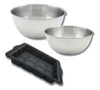 Ensemble comprenant 1 moule à gâteau en fibre de verre Zenker, 2 bols à mixer en inox Fackelmann