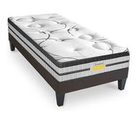 Ensemble CONCORDE Matelas Ressorts Ensachés - Sommier Kit Gris - 80x200 cm