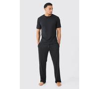 Ensemble confort avec t-shirt et bas homme - noir - L, noir