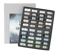Ensemble conomique de 40 pastels doux roul s la main de Jack Richeson, couleur grise