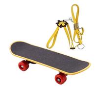 Ensemble corde et skateboard - Cuir PU Dragon Barbu Corde Reptile Skateboard | Jouet d'activité portable pour tortue, excellente qualité pour petits reptiles animaux domestiques