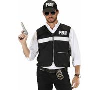 Ensemble Costume FBI taille L gilet et casquette - Costume Carnaval Carnaval