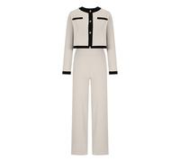 Ensemble Costume Femme pour Un Mariage 2 Pièces Tailleur Femmes Ensemble Pantalon Chic Et Elegant Veste à Manches Longues Couleur Unie Ensemble de Costume d'affaires Elégant Costumes Pas Cher
