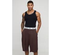 Ensemble côtelé avec débardeur confort et jogging homme - brun - M, brun