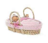 Ensemble Couffin Peluche Rose pour poupon de 36 et 42 cm