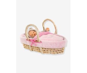 Ensemble Couffin Peluche Pour Poupon 36/42 Cm Rose TU