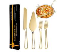 Ensemble coupe-fromage, coupe-dessert de cuisine en acier inoxydable - Couverts de cuisine avec poignée ergonomique pour mariage et pendaison de pendaison de maison