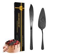 Ensemble coupe-gâteau domestique et serveur à gâteau, ustensiles de coupe de gâteau en acier inoxydable, Serveuse à trancheuse à de luxe, Spatule à coupe-gâteau de mariage avec poignée ergonomi