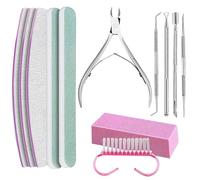 Ensemble coupe-ongles, outils de pédicure et de manucure - Kit de soin des ongles 100/180 1 pièces outils de manucure | Les outils pour ongles comprennent une pince à cuticules et un décapant triangul