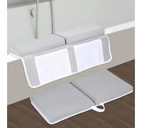 Ensemble coussin de bain et coudière - 3,8 cm d'épaisseur, repose-genoux à séchage rapide avec support de coude pour un bain confortable de bébé, grand repose-genou de baignoire avec organisateur de