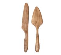 Ensemble couteau à gâteau et serveur en bois - Ensemble de service pour gâteau de mariage Dee | Essentiels pour les mariages, cadeau d'anniversaire de noël pour les mariages, D-e en bois avec poignée