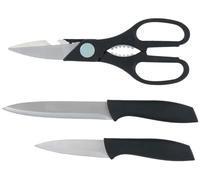 Ensemble Couteau et Ciseaux de Cuisine - 3 Pièces