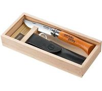 Ensemble couteau et pochette en acier au carbone
