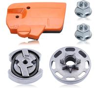 Ensemble couvercle d'embrayage et tambour d'embrayage 435,pour tronçonneuse Husqvarna 135 140 435 435E 440E avec écrous de remplacement 536329204 505441501