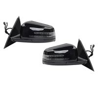 Ensemble Couvercle Rétroviseur Latéral Voiture Ensemble Porte Aile Pour Benz Pour W212 Pour E250 E300 E350 E400 E550 E63 Pour AMG 2010-2016 Rétroviseurs Complets(1Pair Black)