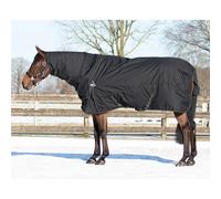 Ensemble couverture combo - sous couverture - couvre-cou QHP Turnout Noir 135 cm (Longueur totale: 185 cm)