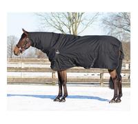 Ensemble couverture combo - sous couverture - couvre-cou QHP Turnout - Noir - 135 cm (Longueur totale: 185 cm)