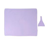 Ensemble couverture d'emmaillotage et chapeau pour bébé, doux pour la peau, couverture de réception pour bébé, couverture d'allaitement pour nouveau-né, garçons et filles, tissu (Violette)