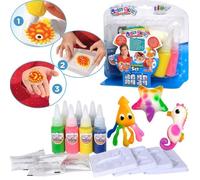 Ensemble créatif - Aqua Gelz - 7 couleurs de gels - 4 moules - 30 ml par gel - Pour enfants à partir de 4 ans