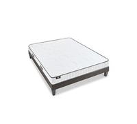 - Ensemble CRISTAL 90x190 cm - Matelas Mémoire de forme + Sommier Bois