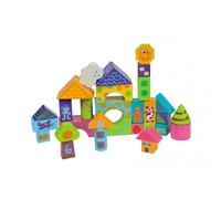 Ensemble Cubes et Blocs 50 pièces en bois coloré Boikido - Jouet en b