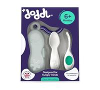 Ensemble cuillère, fourchette doddl pour bébé avec étui de voyage - couverts, ustensiles, ustensiles de sevrage, ustensiles de voyage, essentiels pour bébés de 6 mois et plus