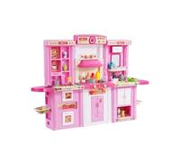 VEVOR Cuisine pour enfants – Ensemble 3-en-1, pulvérisation simulée, sons et lumières, 74 pcs, rose