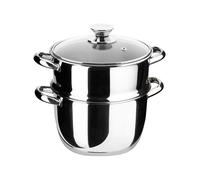 Ensemble cuisson vapeur - INOXIBAR - Ecco Cristal - acier inoxydable - couvercle verre - induction - Ø24 x H 24 cm